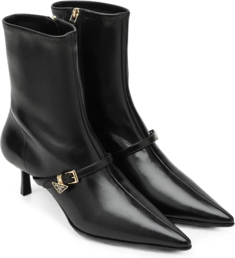 Prada Stretch nappaleren laarzen Zwart - Foto 2