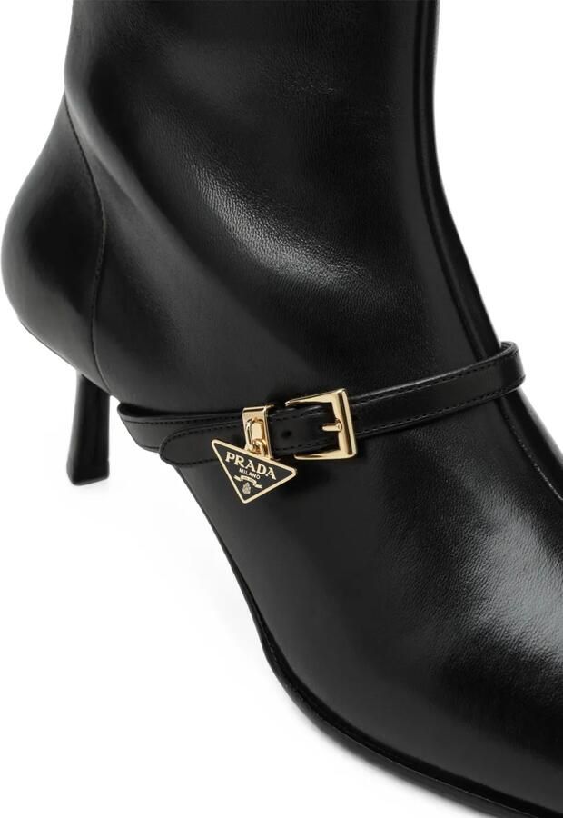 Prada Stretch nappaleren laarzen Zwart - Foto 4