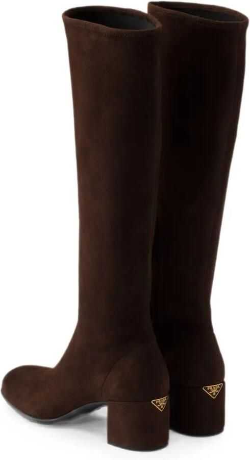 Prada Stretch suède laarzen Bruin - Foto 4