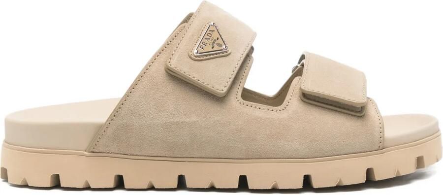 Prada Suède andalen met band Beige