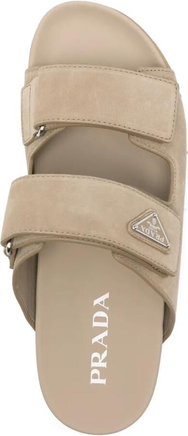 Prada Suède andalen met band Beige - Foto 3
