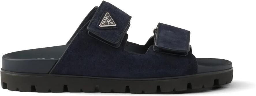 Prada Suède andalen met band Blauw