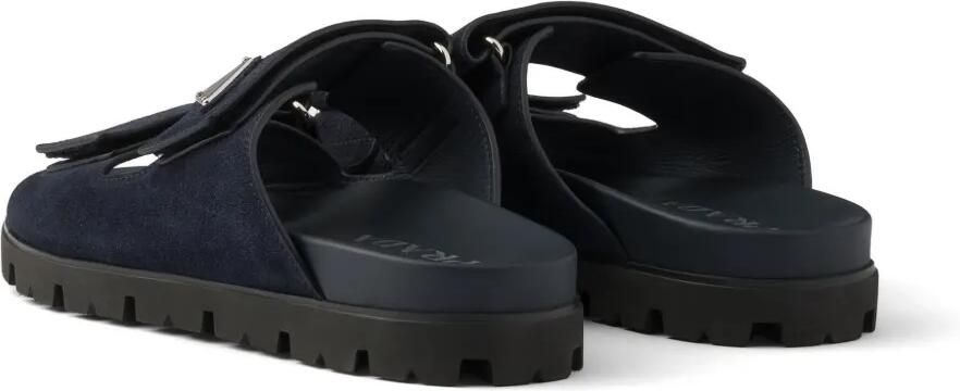 Prada Suède andalen met band Blauw - Foto 4