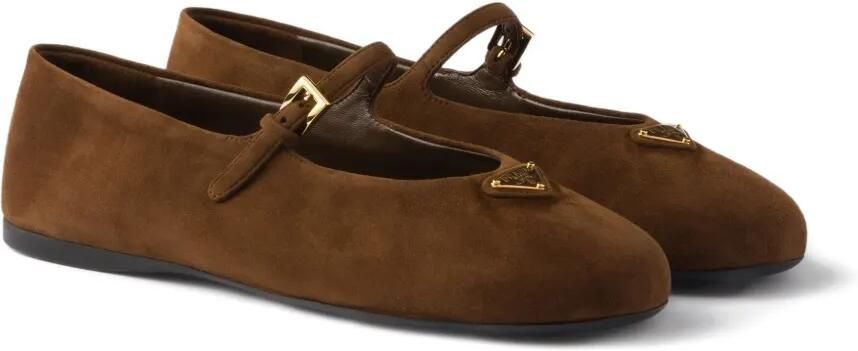 Prada Suède ballerina's Bruin - Foto 5
