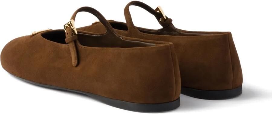 Prada Suède ballerina's Bruin - Foto 4
