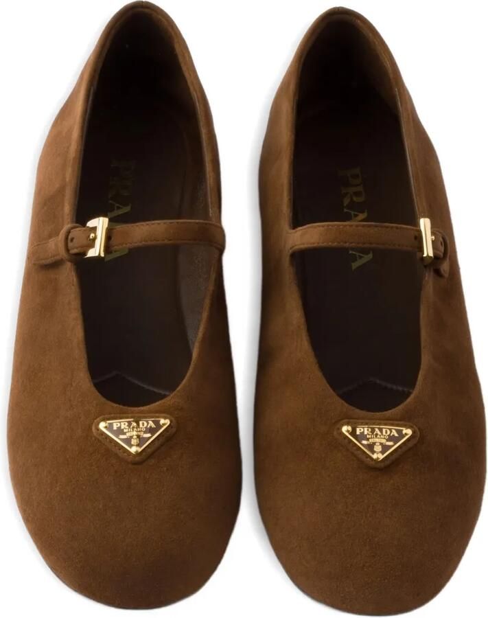 Prada Suède ballerina's Bruin - Foto 2