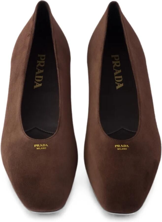 Prada Suède ballerina's Bruin - Foto 3
