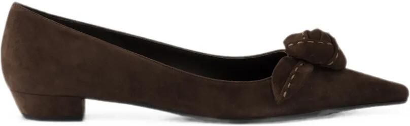 Prada Suède ballerina's Bruin