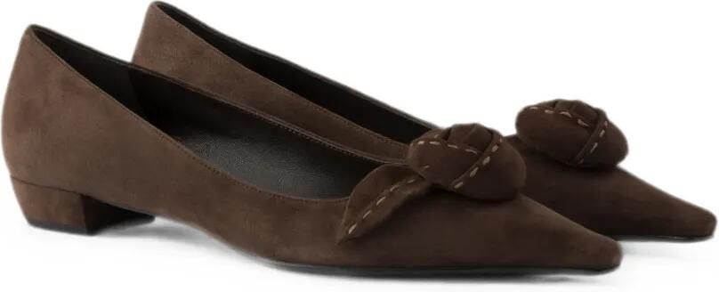 Prada Suède ballerina's Bruin - Foto 4