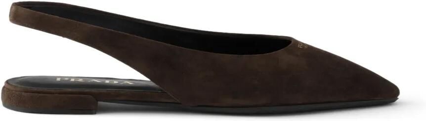 Prada Suède ballerina's Bruin