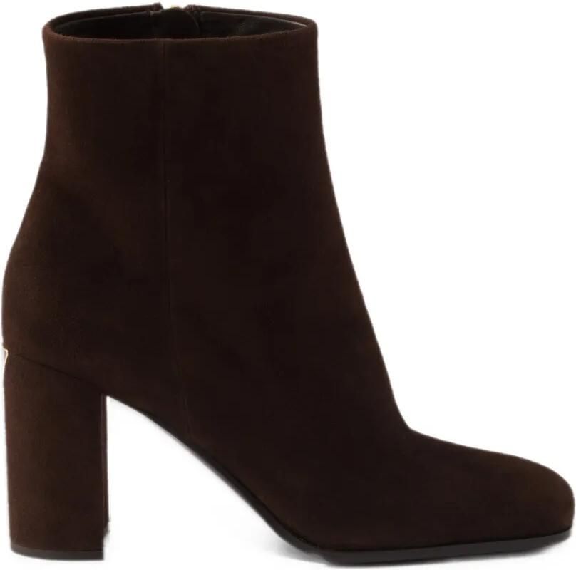 Prada suede booties Bruin
