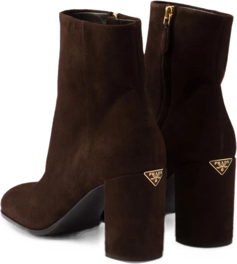 Prada suede booties Bruin - Foto 2