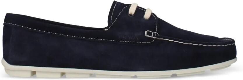 Prada Suède bootschoenen Blauw