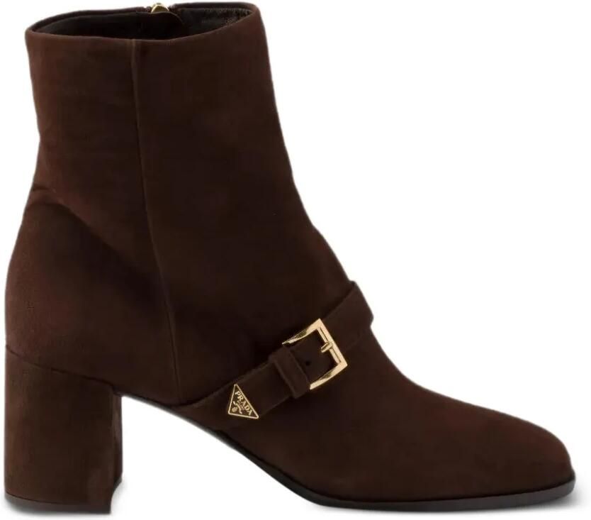 Prada Suède enkellaarzen Bruin