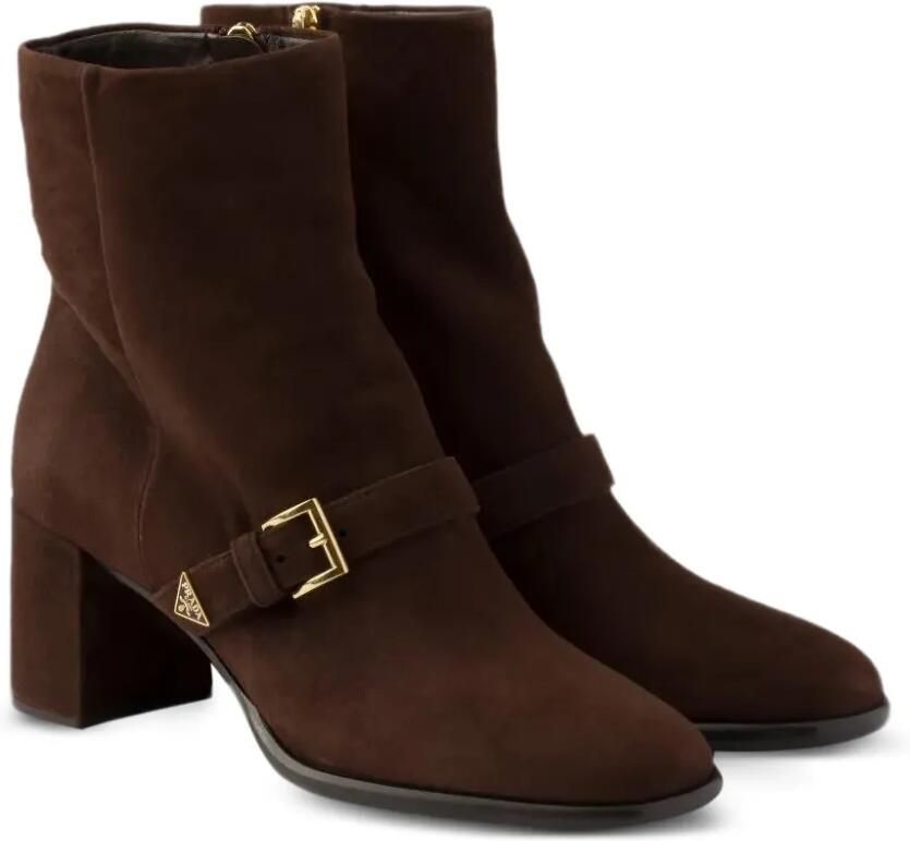 Prada Suède enkellaarzen Bruin - Foto 3