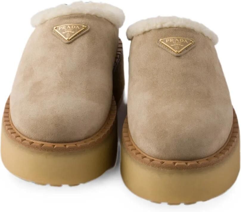 Prada Suède instappers Beige - Foto 3