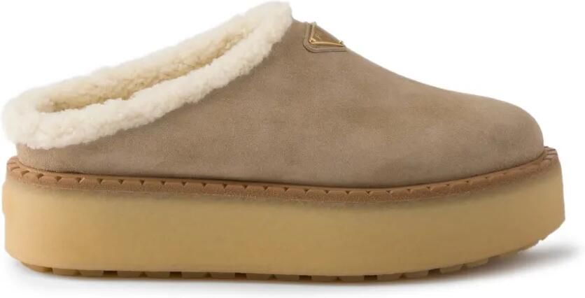 Prada Suède instappers Beige - Foto 4