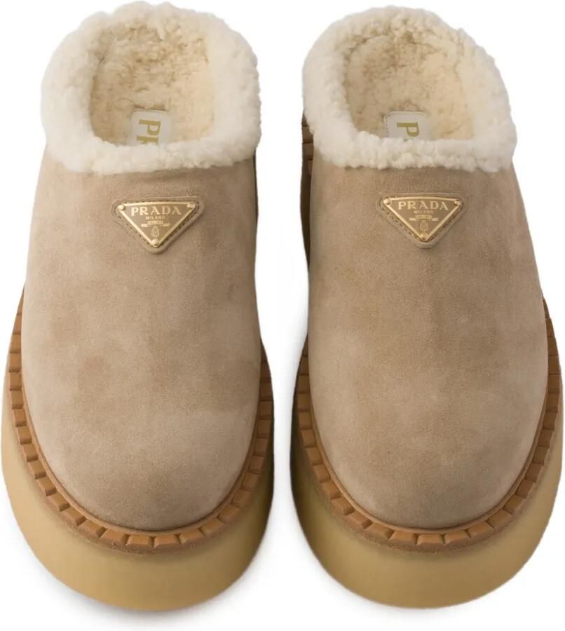Prada Suède instappers Beige - Foto 2