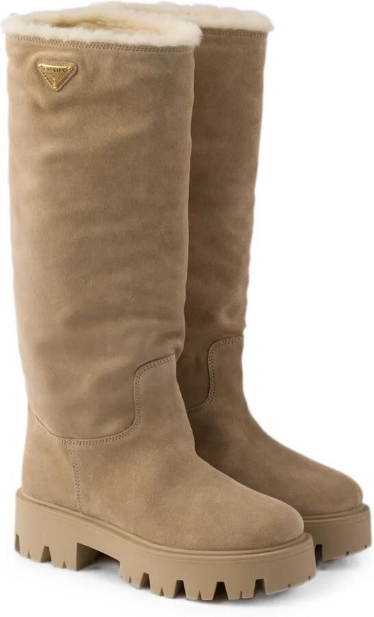 Prada Suède laarzen Beige