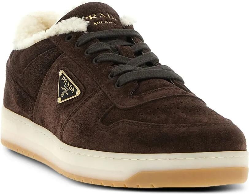 Prada Suède lammy sneakers Bruin