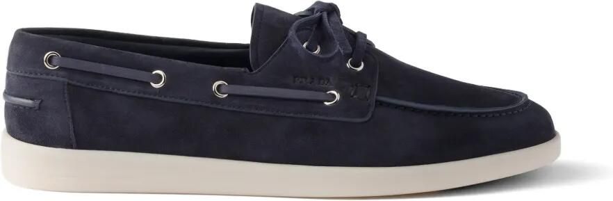 Prada Suède loafers Blauw