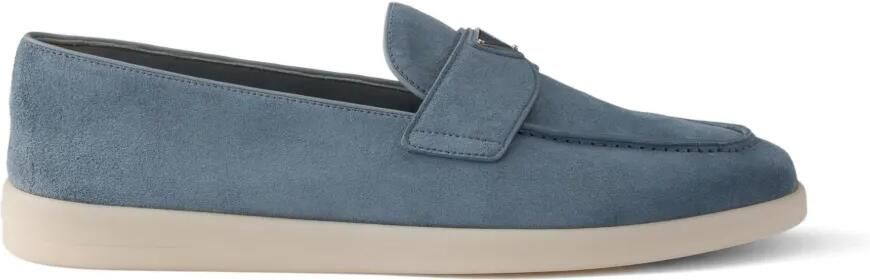 Prada Suède loafers Blauw
