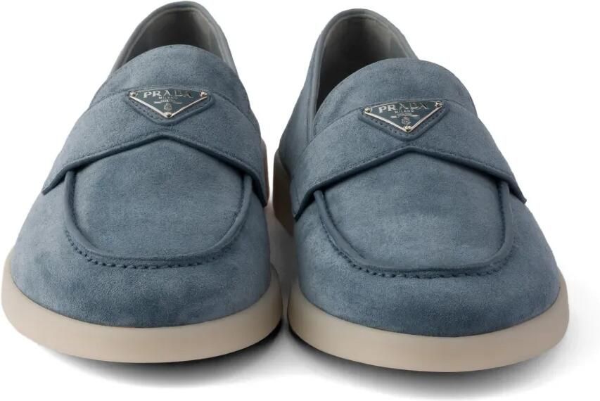 Prada Suède loafers Blauw - Foto 3