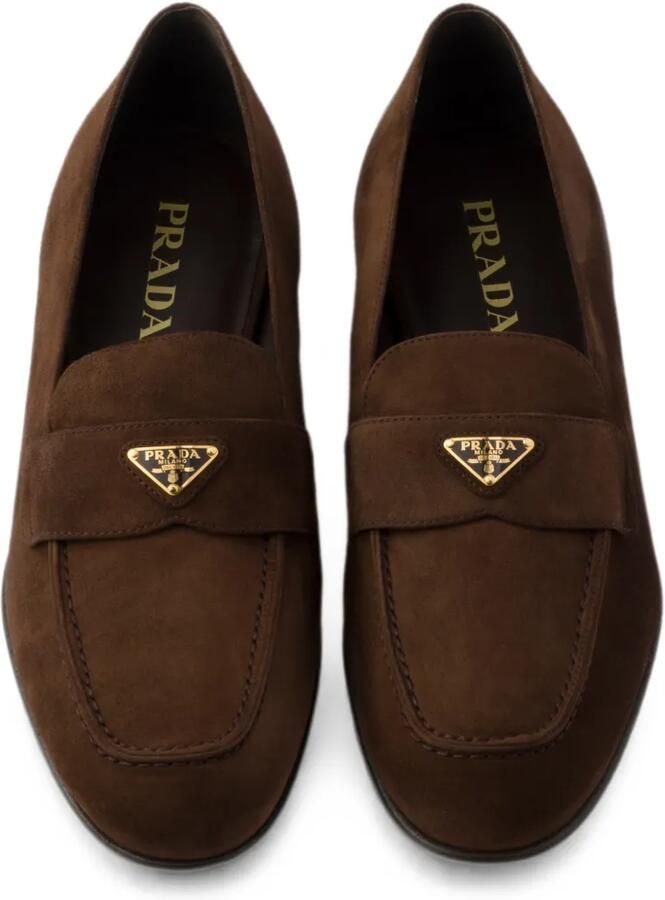 Prada Suède loafers Bruin - Foto 3