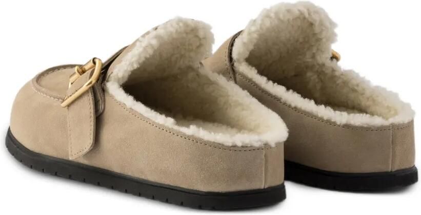 Prada Suède muiltjes Beige - Foto 4