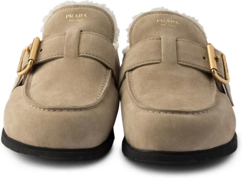 Prada Suède muiltjes Beige - Foto 3