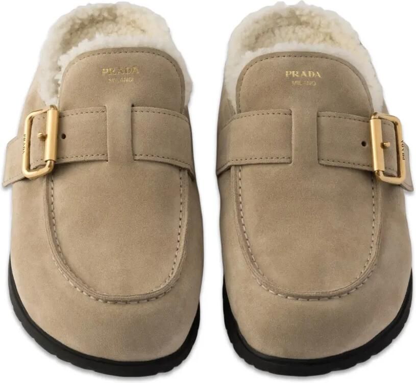 Prada Suède muiltjes Beige - Foto 2