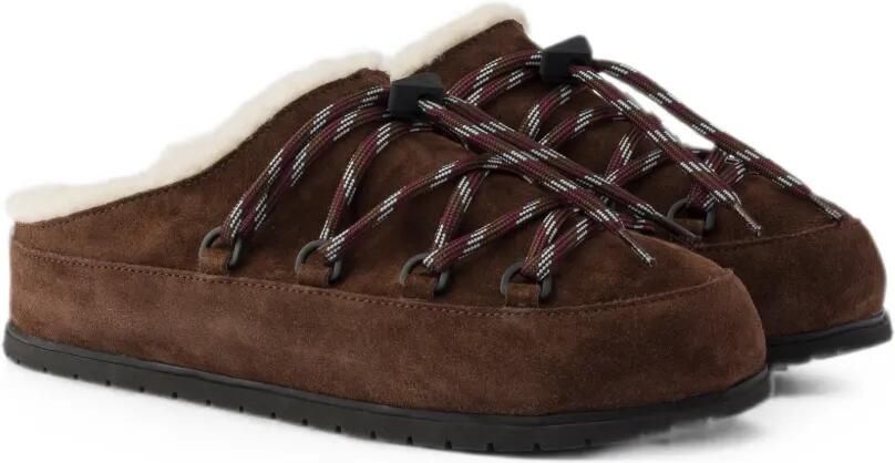 Prada Suède muiltjes Bruin - Foto 5