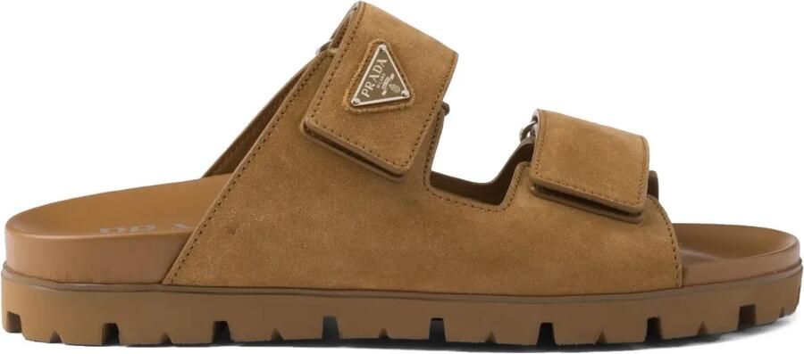 Prada Suède sandalen Bruin