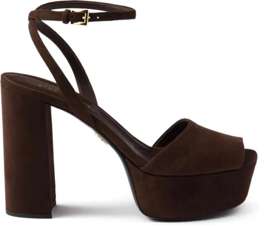 Prada Suède sandalen Bruin