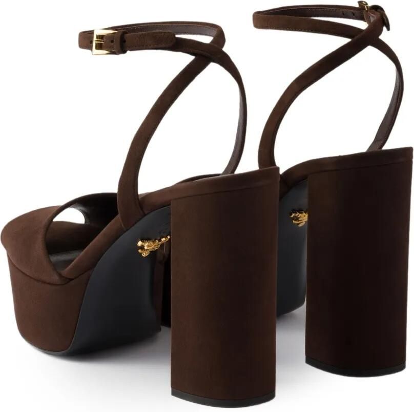 Prada Suède sandalen Bruin - Foto 3
