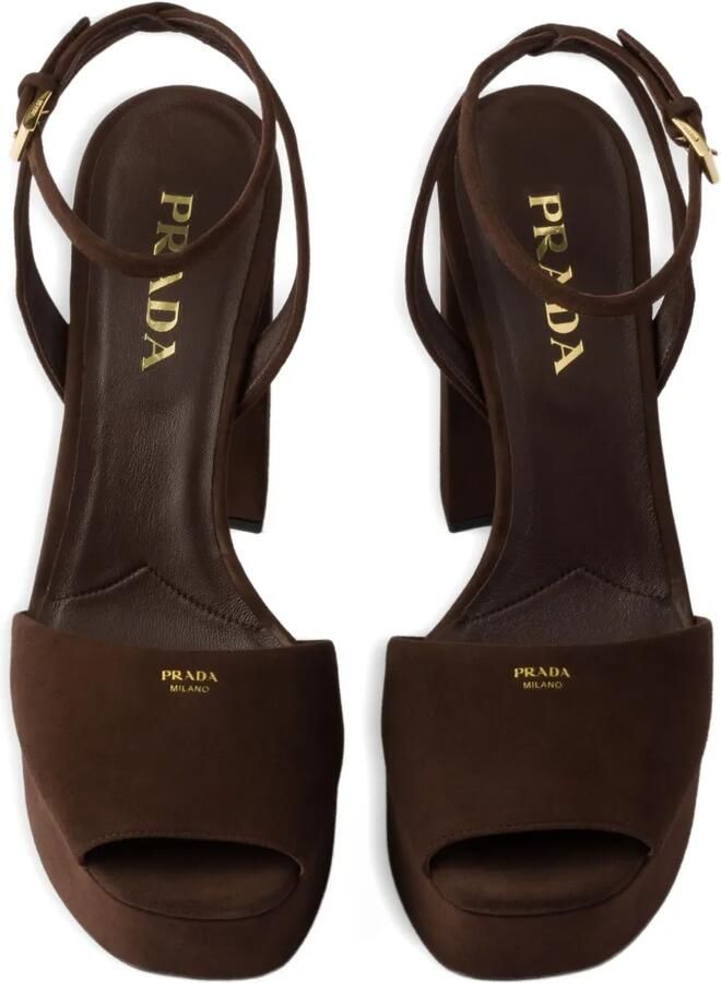Prada Suède sandalen Bruin - Foto 5