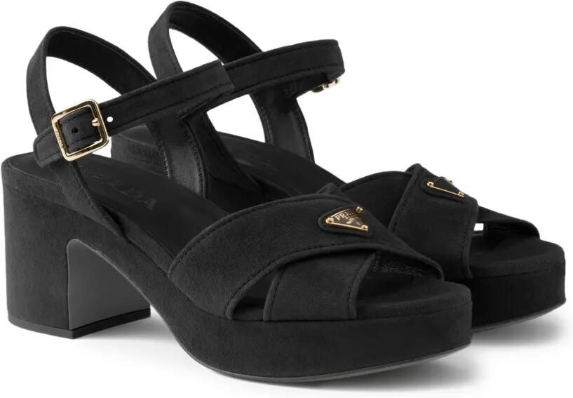 Prada Suède sandalen Zwart - Foto 3
