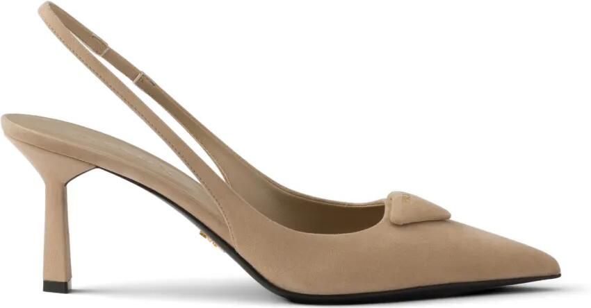 Prada Suède slingback pumps Beige