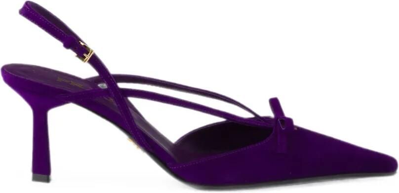 Prada Suède slingback pumps Paars