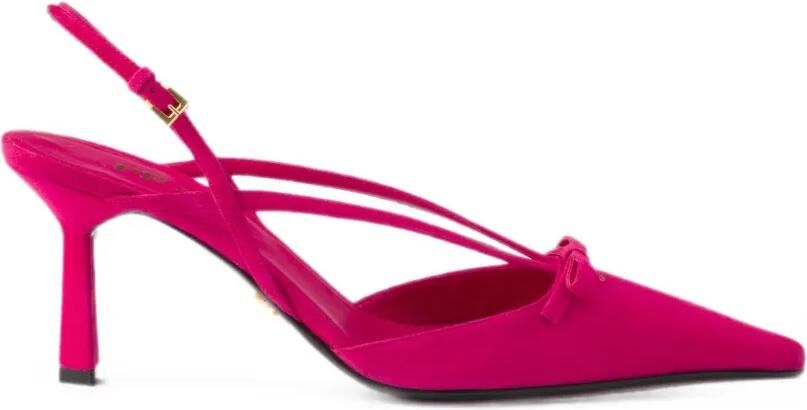 Prada Suède slingback pumps Roze
