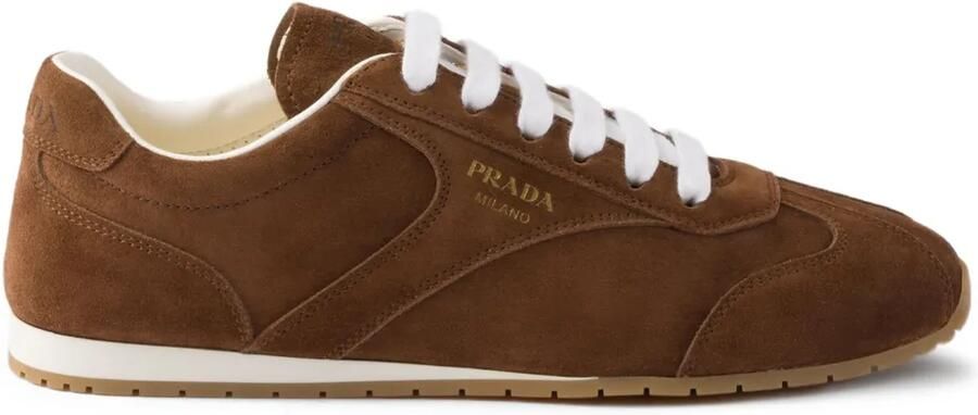 Prada Suède sneakers Bruin