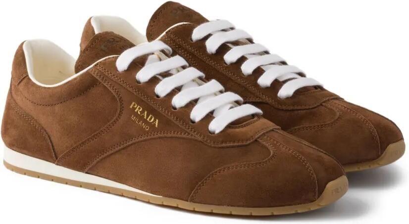 Prada Suède sneakers Bruin - Foto 4