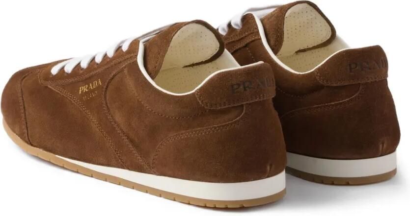 Prada Suède sneakers Bruin - Foto 5