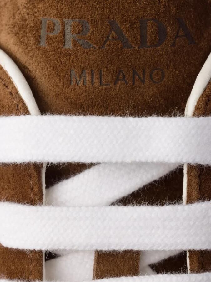 Prada Suède sneakers Bruin - Foto 3