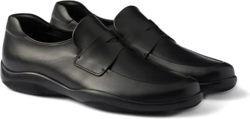 Prada Toblach leren loafers Zwart - Foto 5