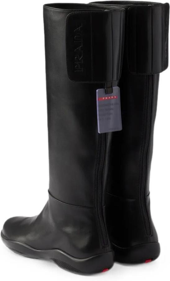 Prada Toblach Nappa leren laarzen Zwart - Foto 4