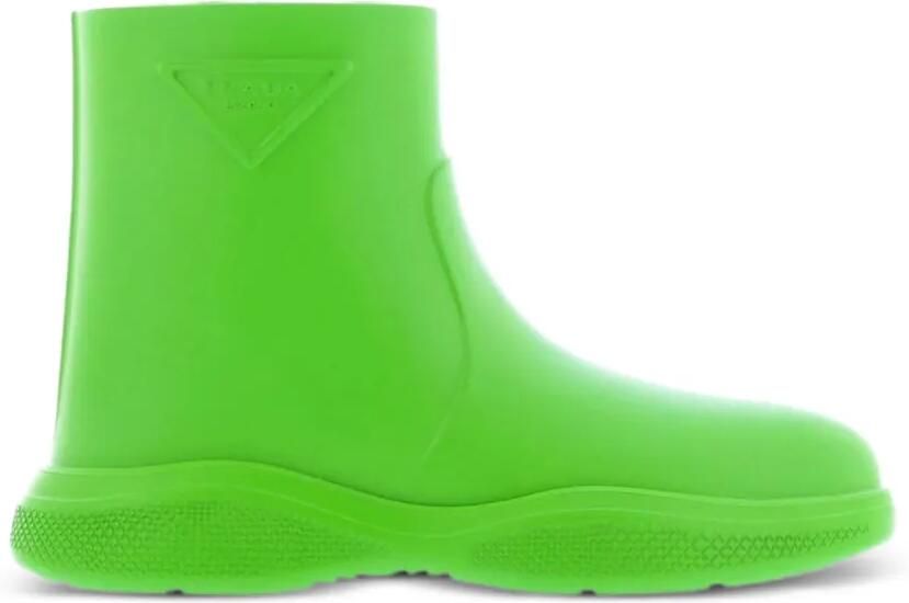 Prada Triangle laarzen met logo Groen