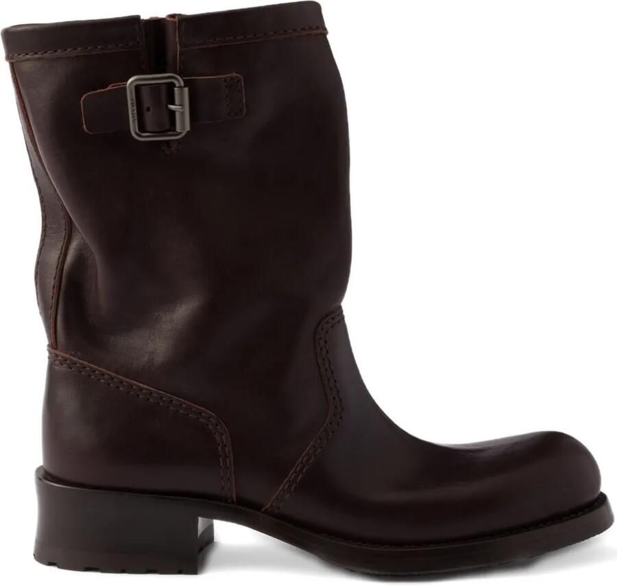 Prada Wildy leren laarzen Bruin