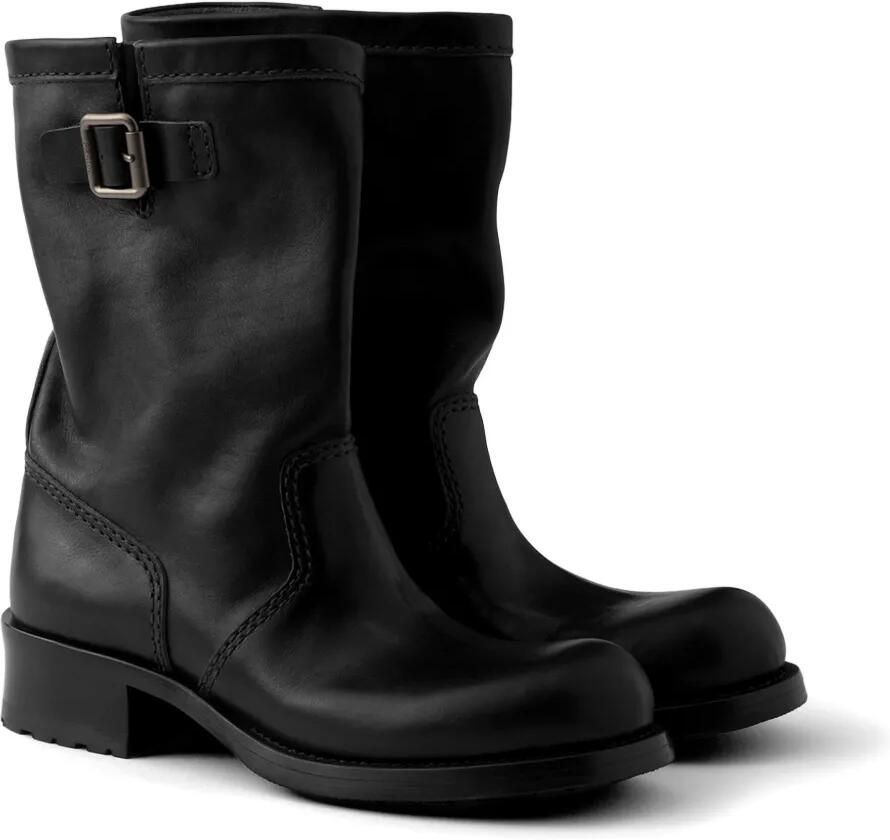 Prada Wildy leren laarzen Zwart - Foto 3