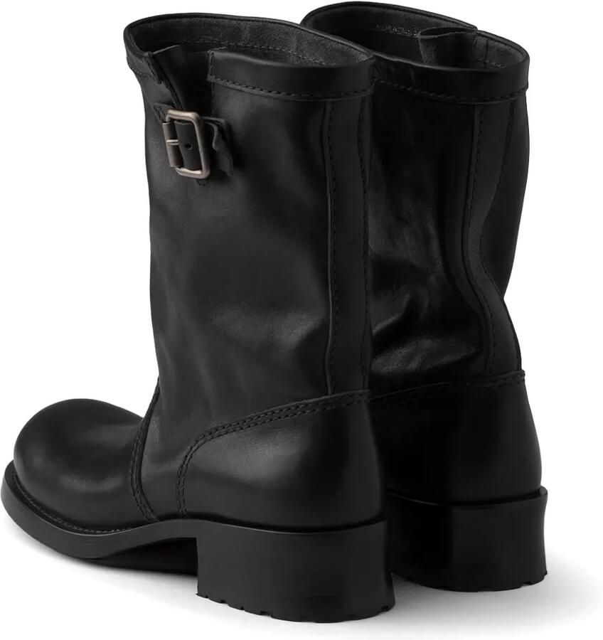 Prada Wildy leren laarzen Zwart - Foto 2
